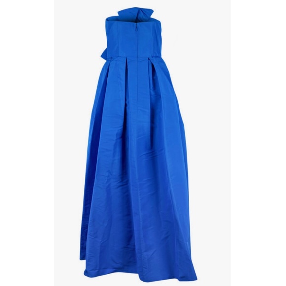 SACHIN & BABI Leora Strapless Bow-embellished Silk-faille Gown In Imperial Blue - Picture 4 of 9